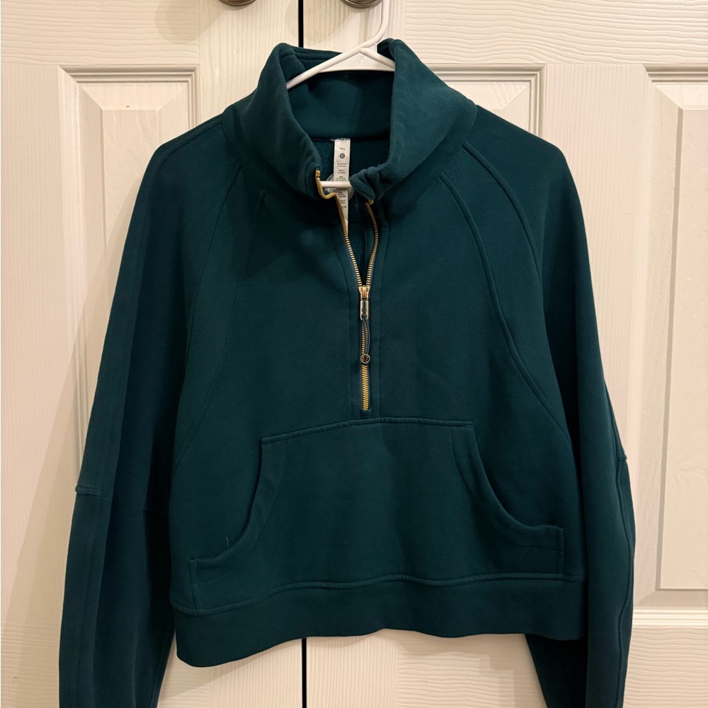 Lululemon Athletica Dark Teal Half-Zip Hoodie